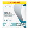 Drylife All Nights Disposable Bed Pads - 40cm x 60cm - Case - 9 Packs of 20 