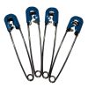 Stainless Steel Locking Nappy Pins Set of 4 - Blue 