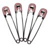 Stainless Steel Locking Nappy Pins Set of 4 - Pink 