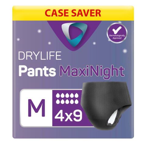 Drylife Pants Maxi Night - Medium - Case - 4 Packs of 9