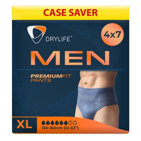 Drylife Men Premium Fit Pants - Blue - Extra Large - Case - 4 Packs of 7