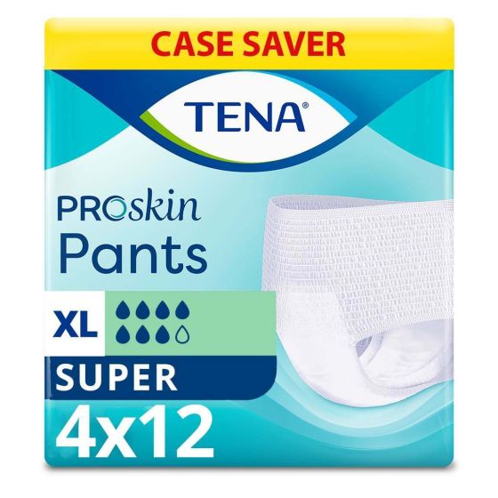 TENA Pants Super - Extra Large - Case - 4 Packs of 12 