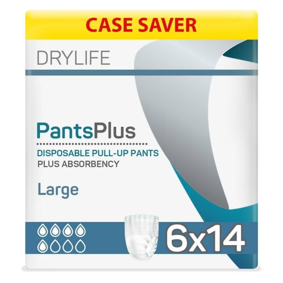 Drylife Pants Plus - Large - Case - 6 Packs of 14 