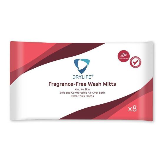 Drylife Fragrance-Free Wash Mitts - Pack of 8 