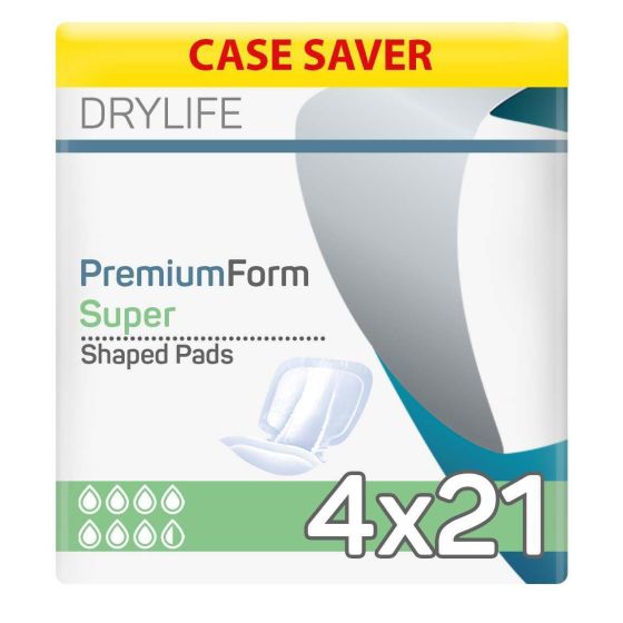 Drylife Premium Form Super - Case - 4 Packs of 21 