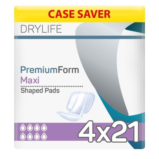 Drylife Premium Form Maxi - Case - 4 Packs of 21 
