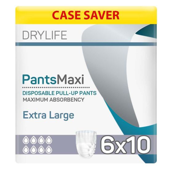 Drylife Pants Maxi - Extra Large - Case - 6 Packs of 10 