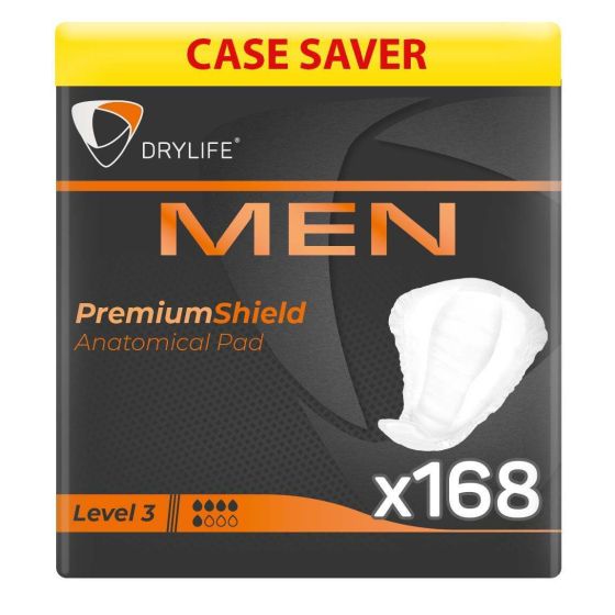 Drylife Men Premium Shield - Level 3 - Case - 12 Packs of 14 