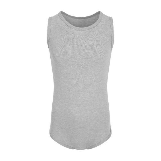 Drylife Cotton Sleeveless Bodysuit - Grey - Small 