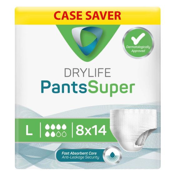 Drylife Pants Super - Large - Case - 8 Packs of 14 