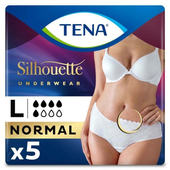 TENA Silhouette Pants - Normal - Low Waist - Blanc - Large - Pack of 5 
