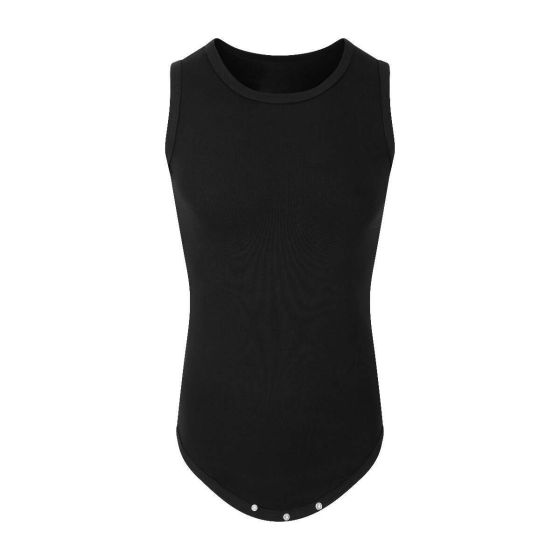 Drylife Cotton Sleeveless Bodysuit - Black - XX-Large 