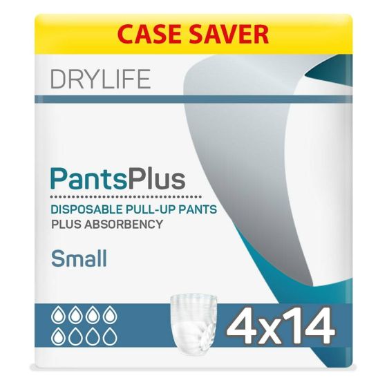 Drylife Pants Plus - Small - Case - 4 Packs of 14 