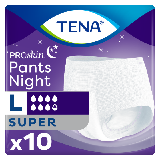 TENA Pants Super - Night - Large - Pack of 10 