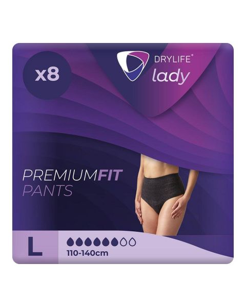 Drylife Lady Premium Fit Pants - Black - Large - Pack of 8 