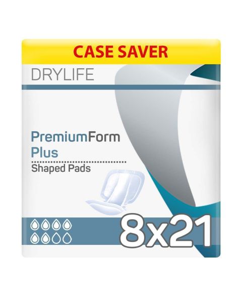 Drylife Premium Form Plus - Case - 8 Packs of 21 