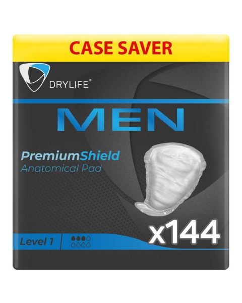 Drylife Men Premium Shield - Level 1 - Case - 12 Packs of 12 