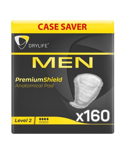 Drylife Men Premium Shield - Level 2 - Case - 16 Packs of 10 