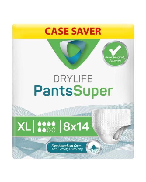 Drylife Pants Super - Extra Large - Case - 8 Packs of 14 