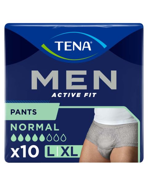 TENA Men Active Fit Pants - Normal - Large/Extra Large - Pack of 10 