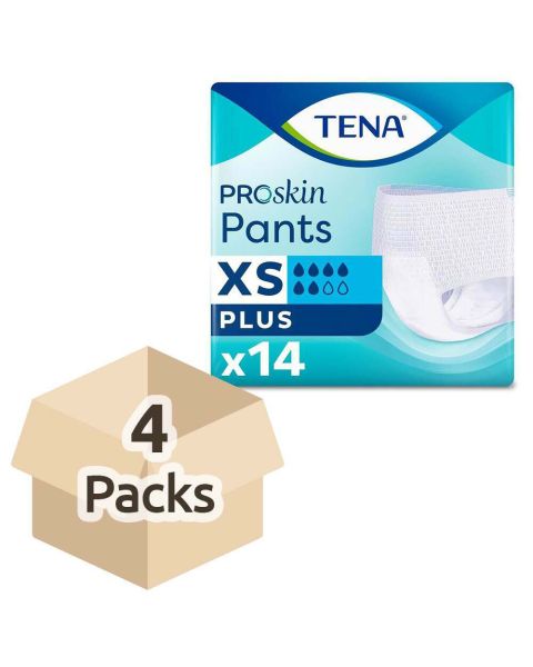 TENA Pants Plus - Extra Small - Case - 4 Packs of 14 