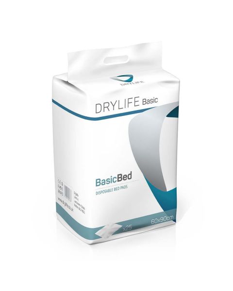 Drylife Basic Disposable Bed Pads - 60cm x 90cm - Pack of 25 