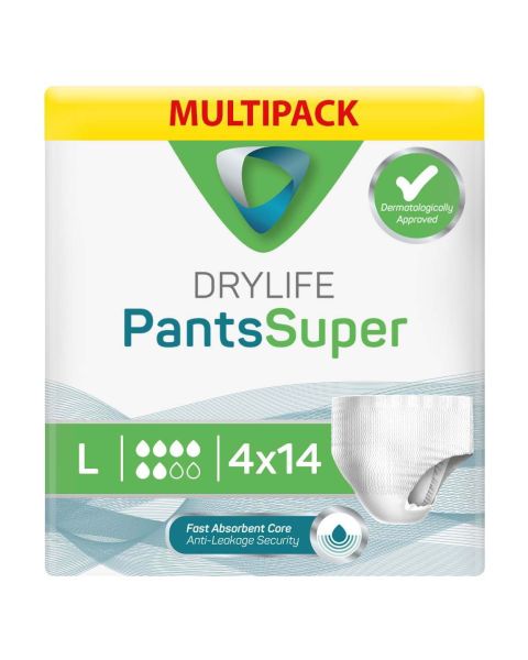 Drylife Pants Super - Large - Multipack - 4 Packs of 14 