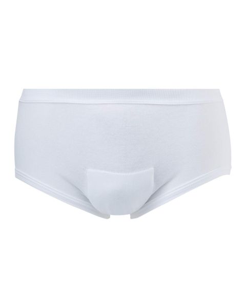 Drylife Male Washable Incontinence Pouch Pants - White - Small 