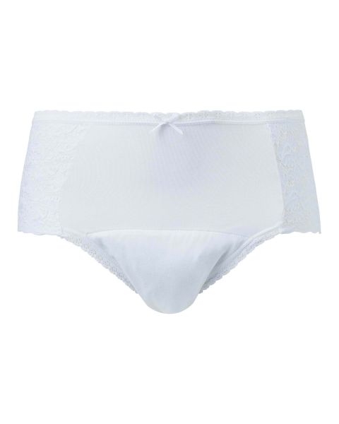 Drylife Ladies Washable Lace Incontinence Underwear - White - Small 