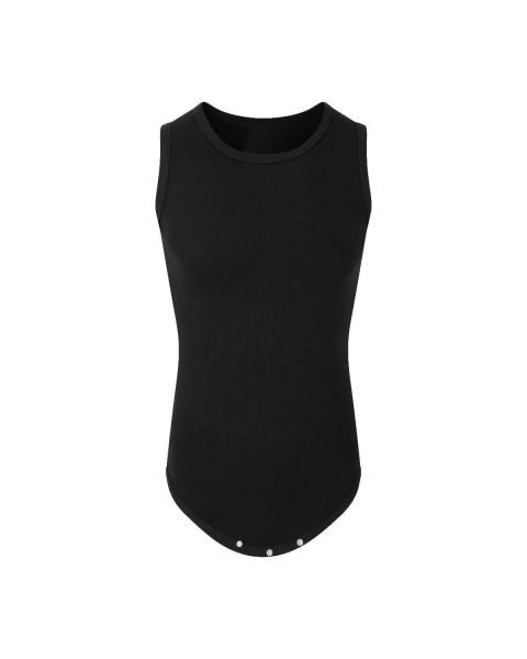 Drylife Cotton Sleeveless Bodysuit - Black - Small 