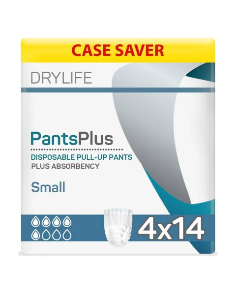 Drylife Pants Plus - Small - Case - 4 Packs of 14 