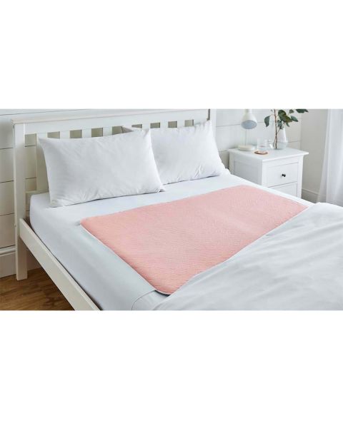 Drylife Protect Washable Bed Pad with Tucks - Pink - 85cm x 115cm 