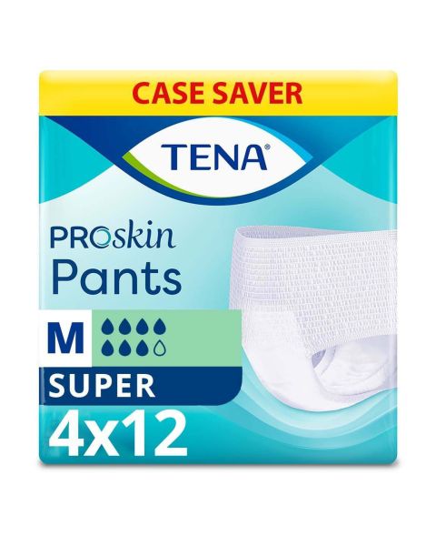 TENA Pants Super - Medium - Case - 4 Packs of 12 